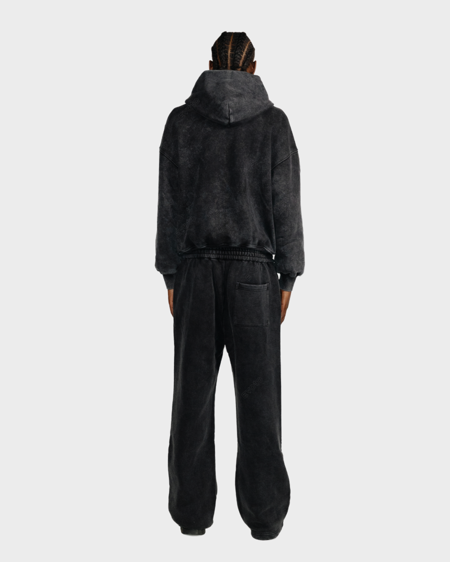 ZIP HOODIE ‘VINTAGE BLACK’