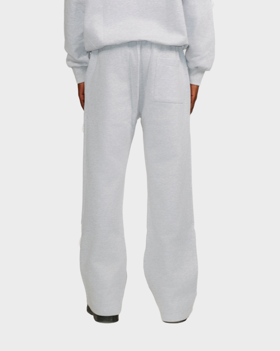 STRAIGHT-LEG PANTS 'HEATHER GREY'