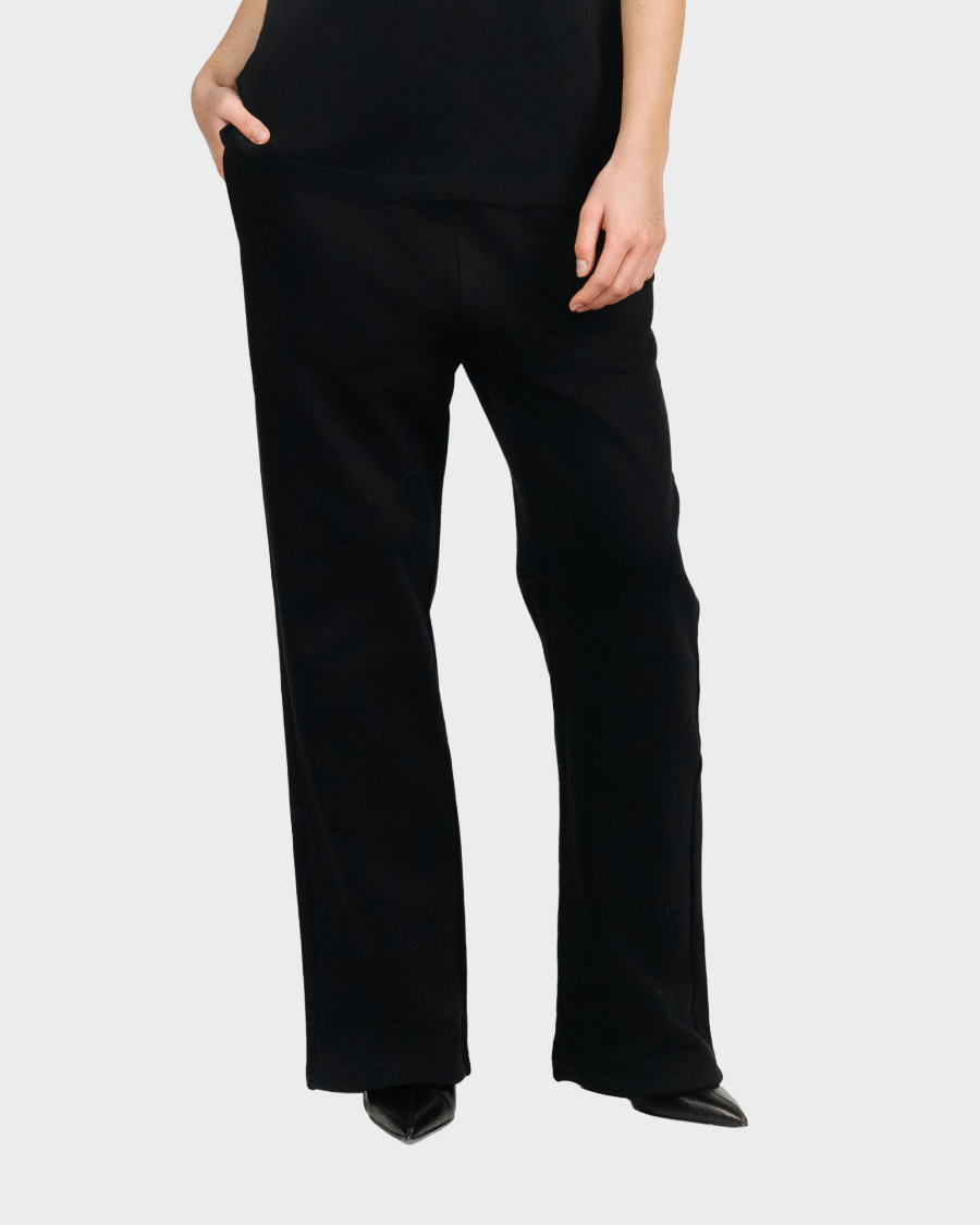 STRAIGHT-LEG PANTS 'BLACK'
