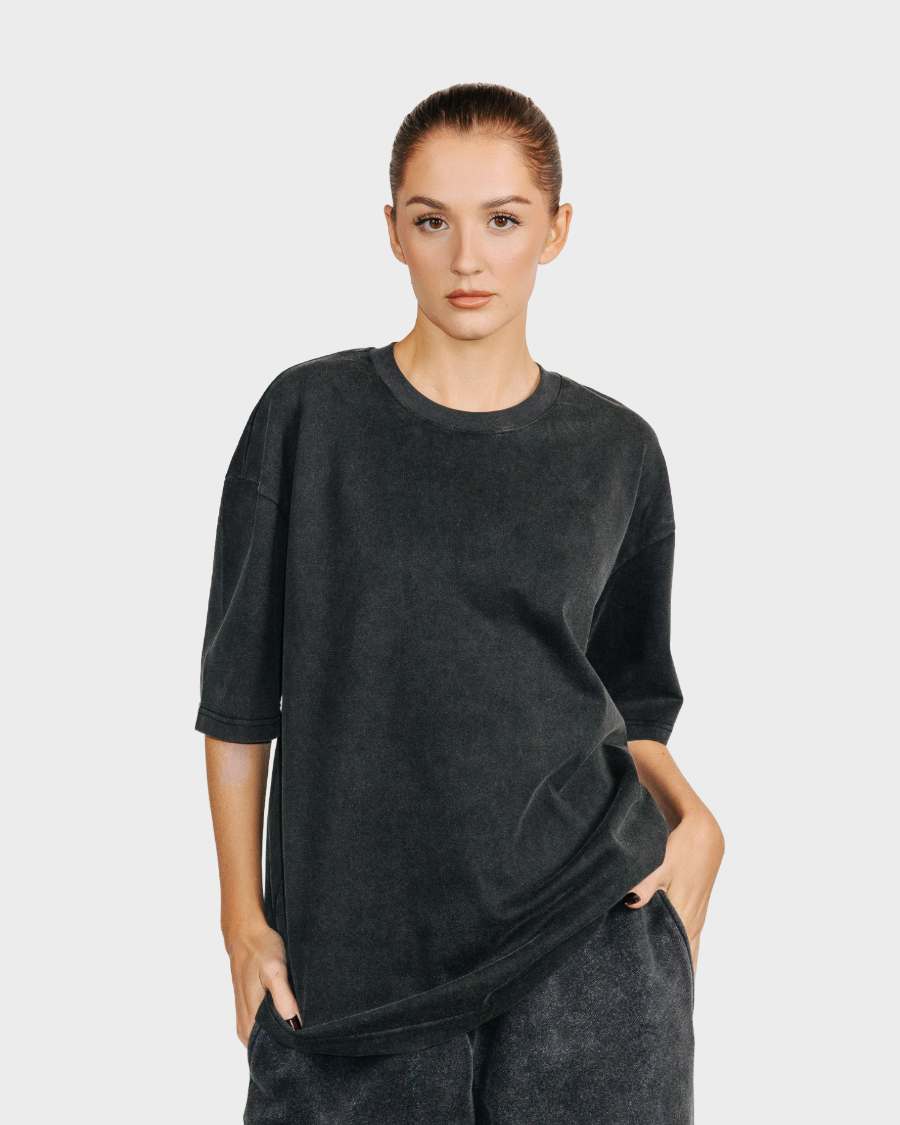 HEAVY BOX FIT T-SHIRT 'VINTAGE BLACK'
