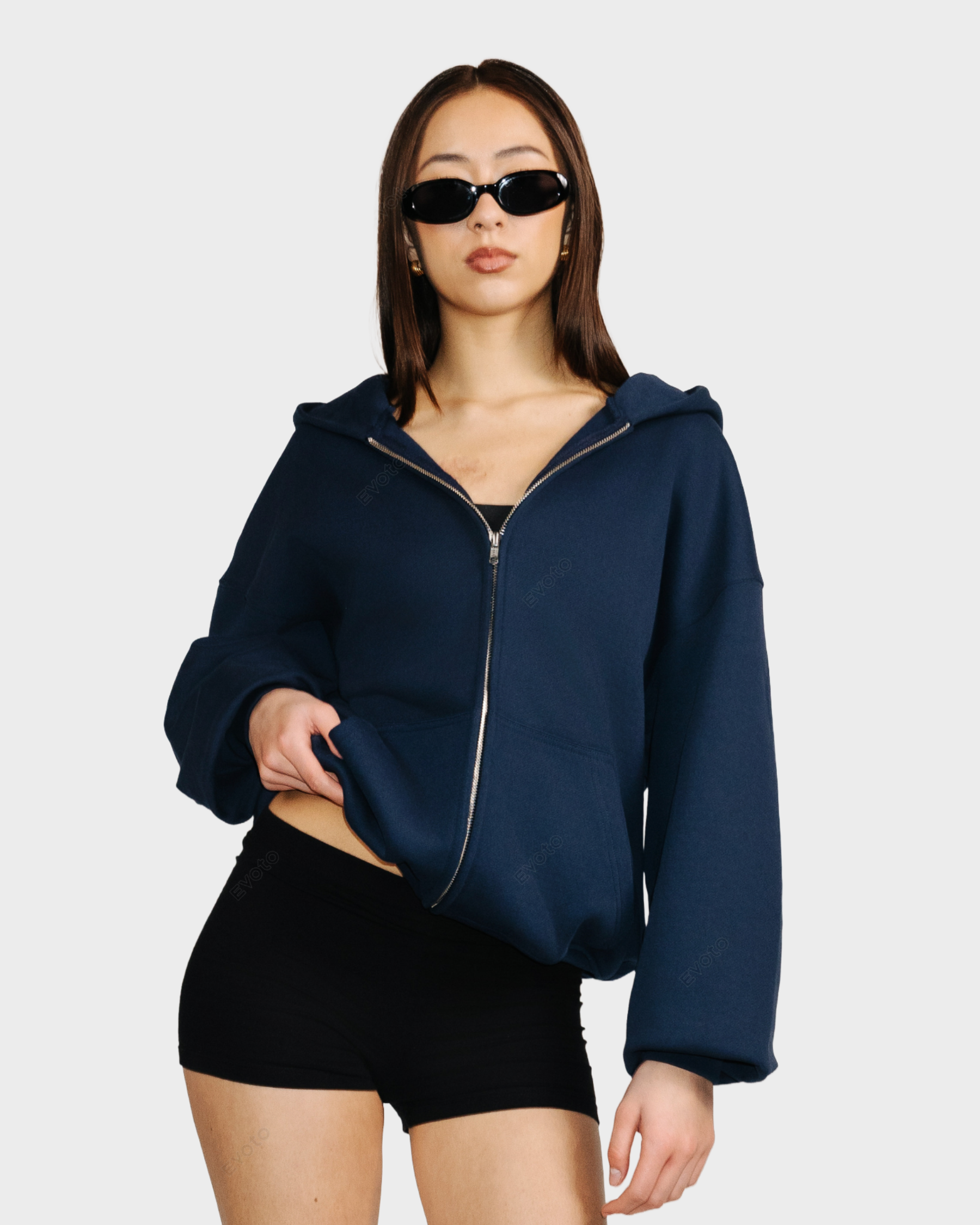 ZIP HOODIE ‘NAVY’