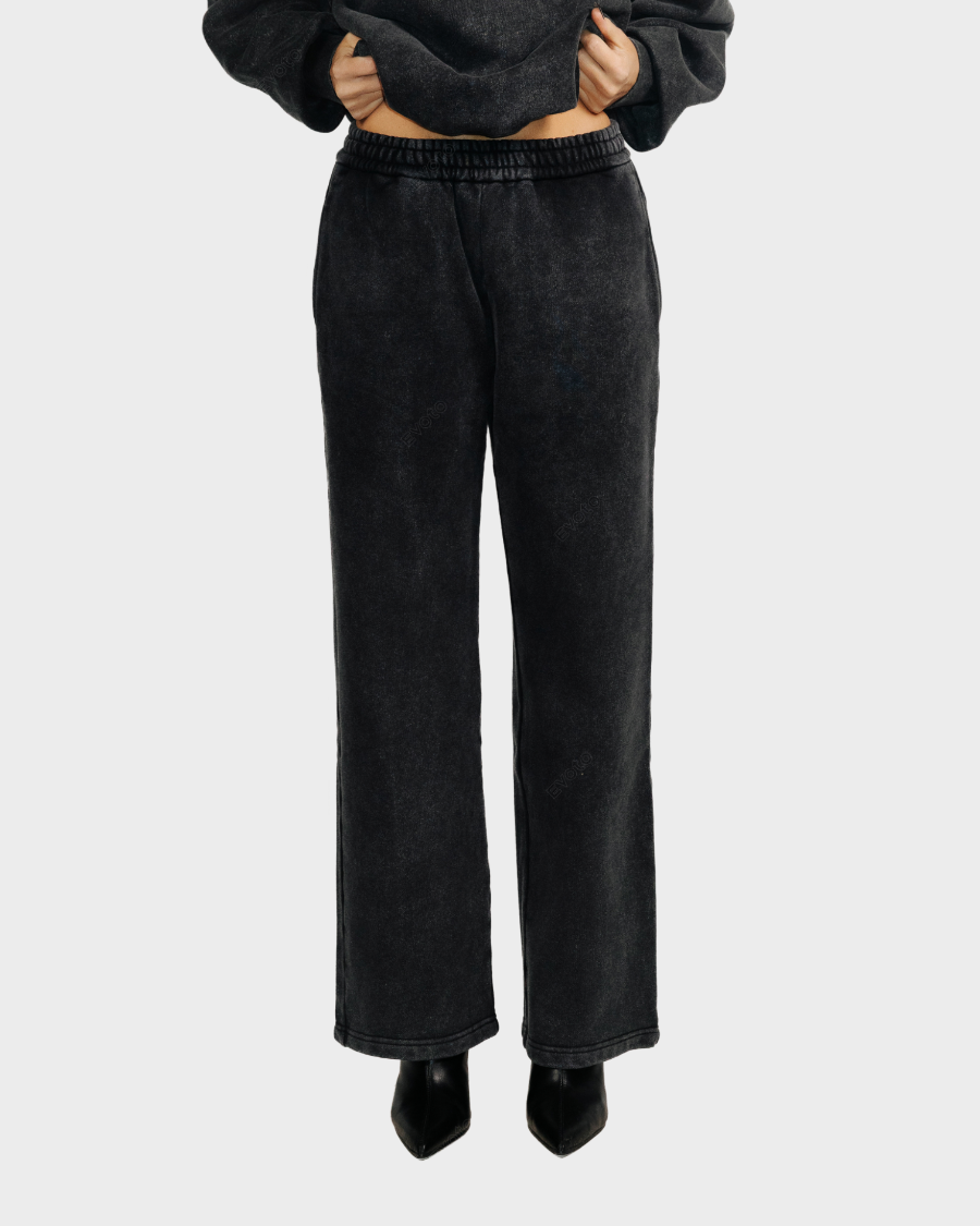 STRAIGHT-LEG PANTS 'VINTAGE BLACK'