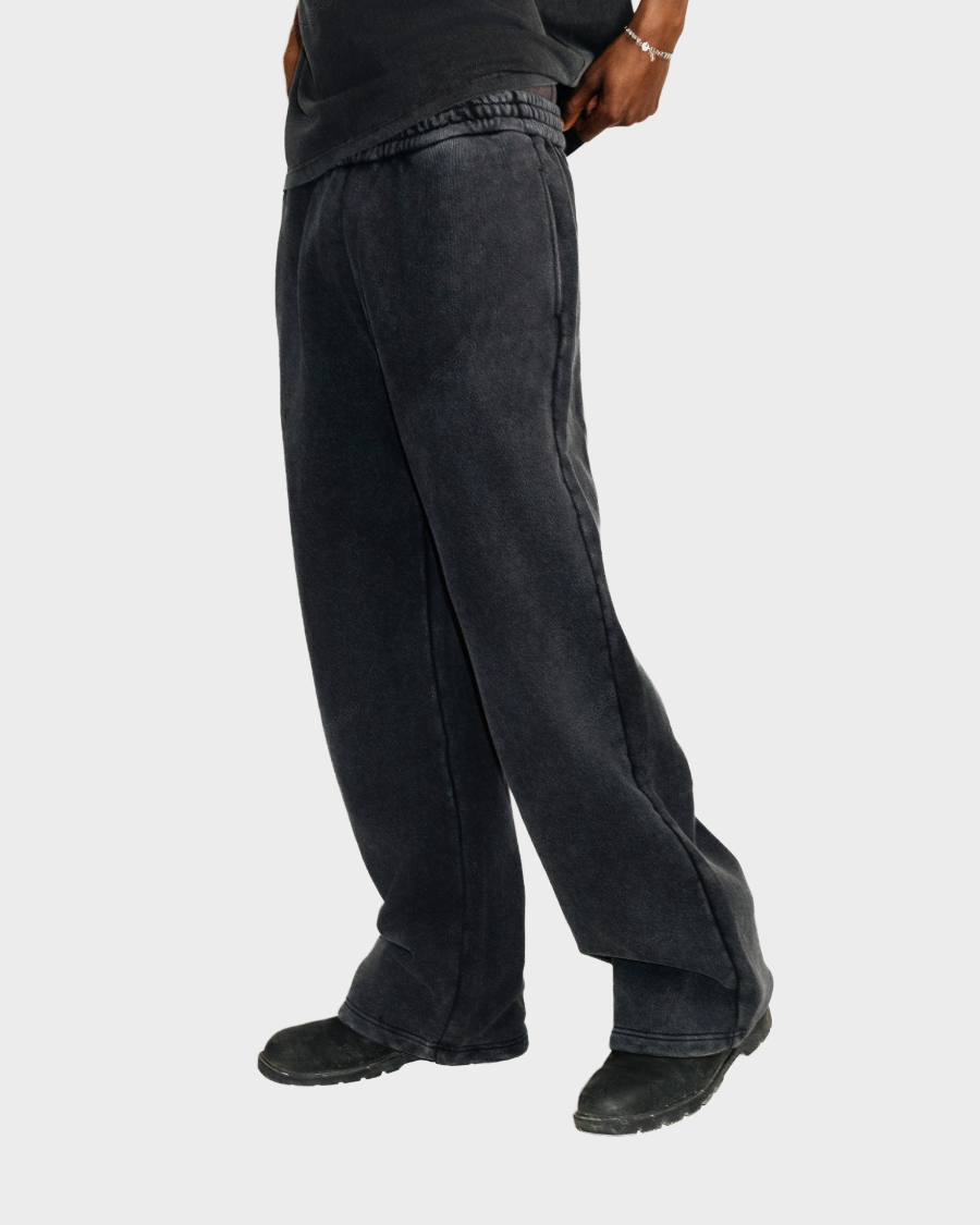 STRAIGHT-LEG PANTS 'VINTAGE BLACK'