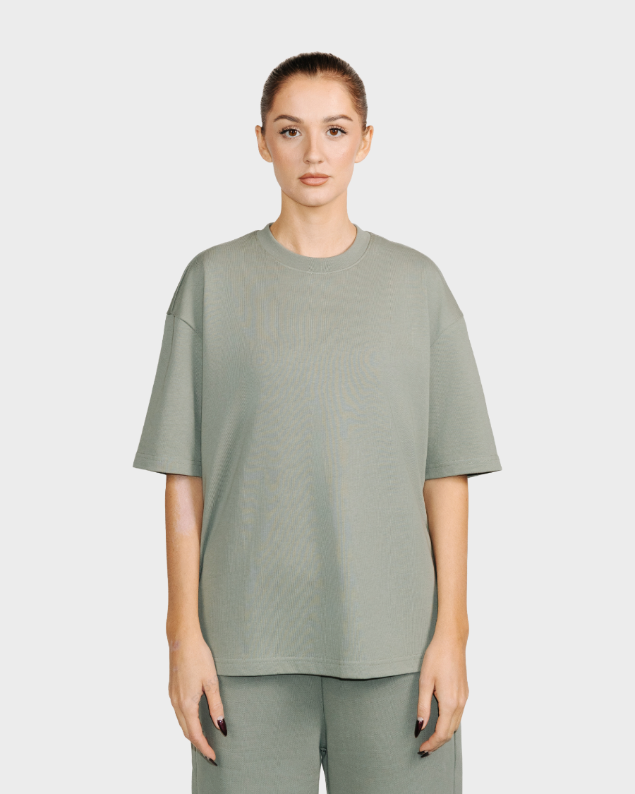 BOX FIT T-SHIRT 'VINTAGE OLIVE'