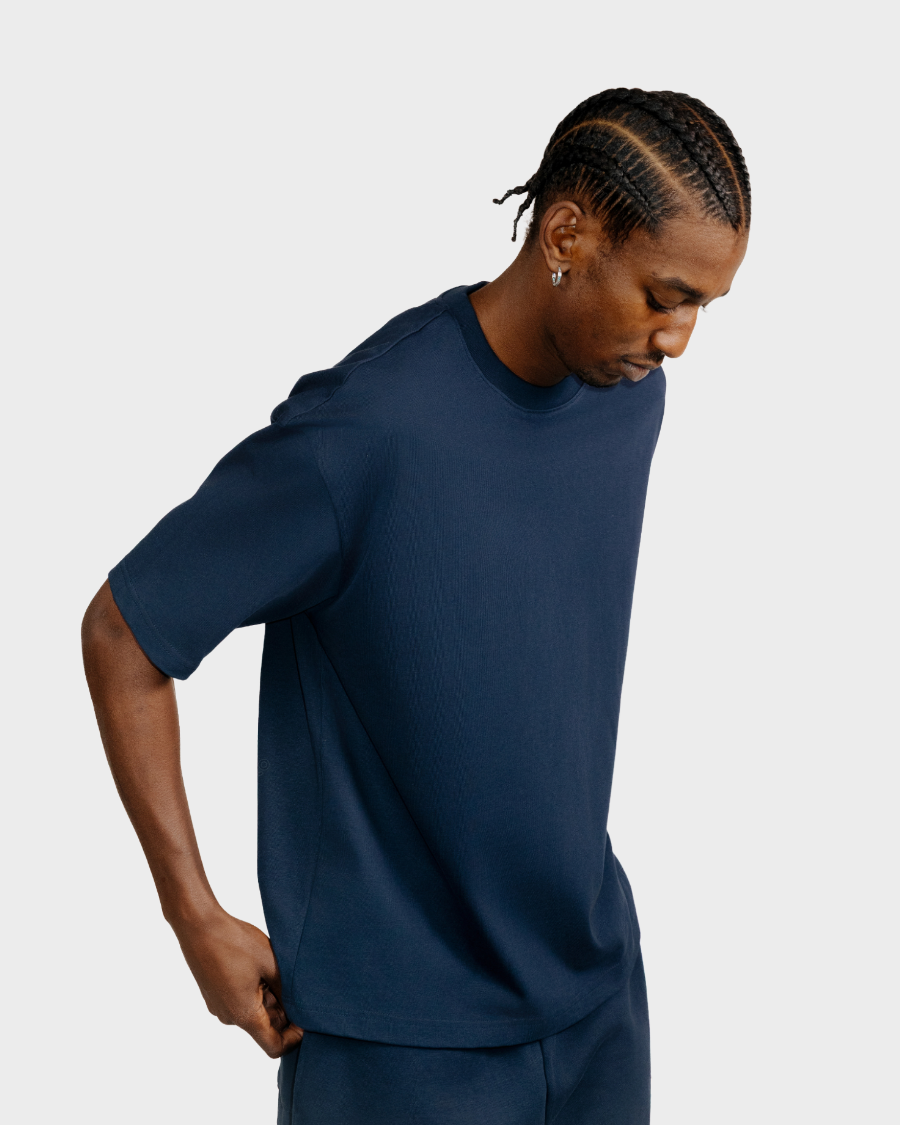 HEAVY BOX FIT T-SHIRT 'NAVY'