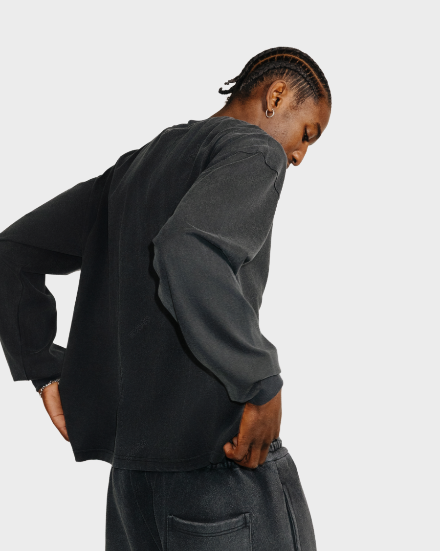 HEAVY LONG SLEEVE 'VINTAGE BLACK'